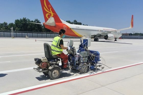 Cepat Mengeringkan Semprot Paving Jalan Line Marking Machine Untuk Bandara