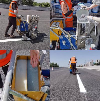 Mesin Penandaan Garis Jalan Dua Komponen Mesin Penandaan Garis Jalan Pengikis