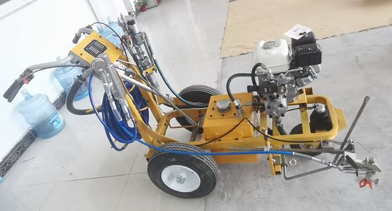 Mesin cetak dingin pistol tunggal Paving Striping Machine Airless Spraying Road Marking Equipment